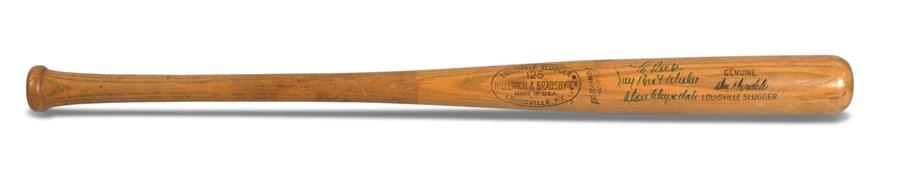 - 1965 Don Drysdale Autographed Game Used Bat From his 23 Game Winning Season GU10