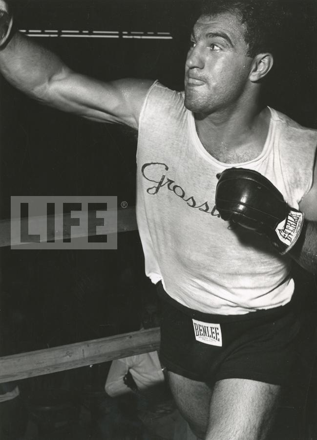 Sports - Rocky Marciano Punches by Al Fenn