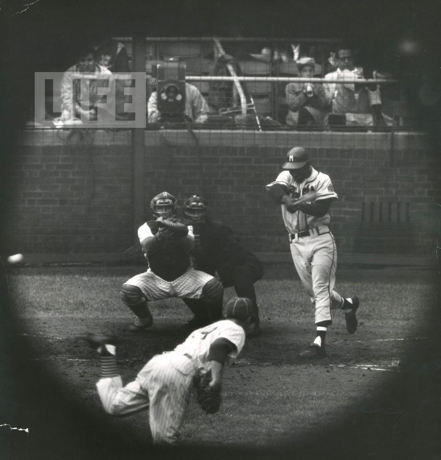 Hank Aaron Batting by George Silk (1916 - 2004)