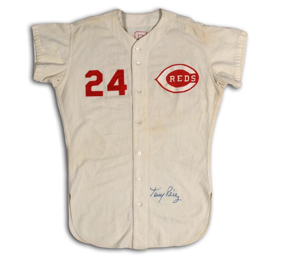 - 1971 Tony Perez Cincinnati Reds Signed Game Used Home Jersey Graded A9.5