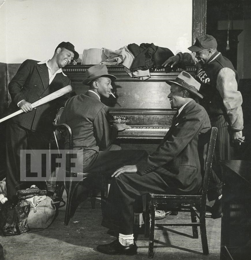 Sports - Satchel Paige and Black Yankee Friends by George Strock