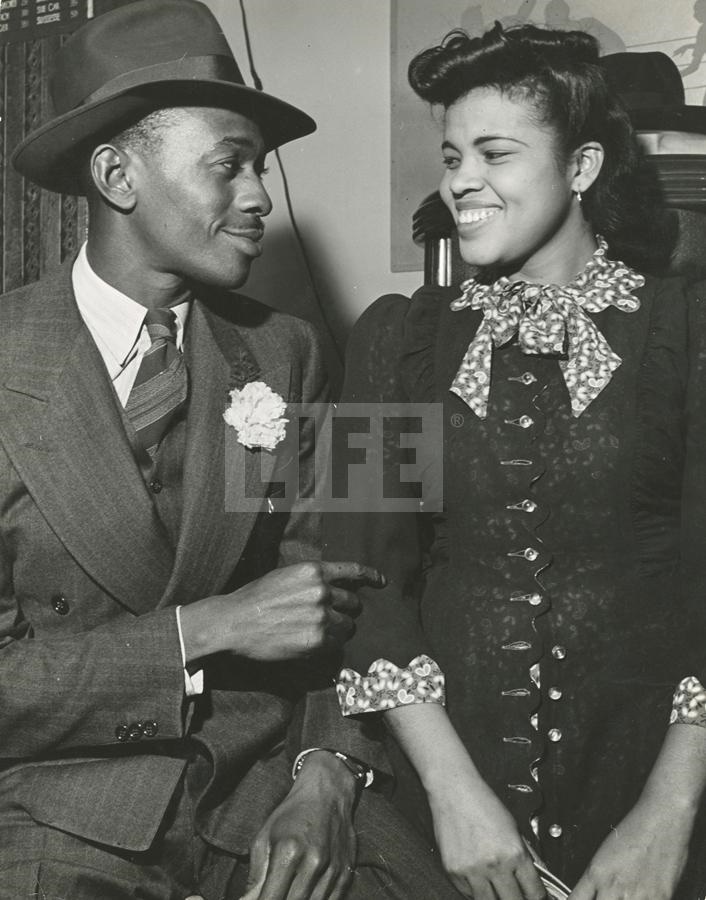 Satchel Paige and Wife by Strock