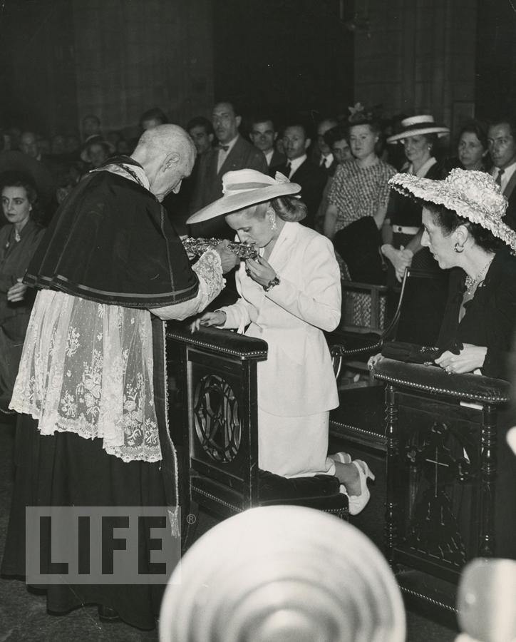 Evita Peron In Church by Tony Linck