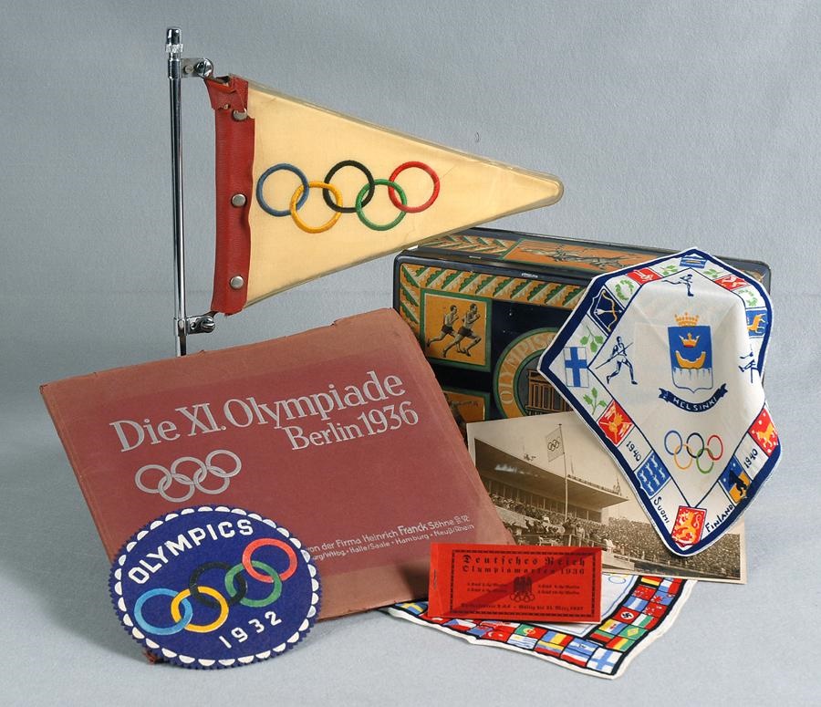 - Lot of 8 Vintage Olympic Items Featuring 6 from the 1936 Berlin Olympics