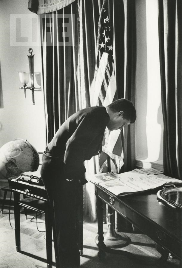 - John F. Kennedy in the Oval Office by Alfred Eisenstaedt (1898 - 1995)