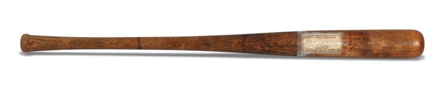 - 1916-1921 George Sisler Game Used Bat from His 257th Hit of the 1920 Season GU 10