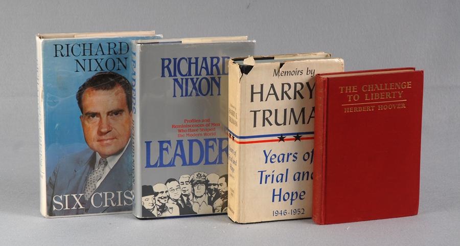 - 4 Presidential Signed Books with 2 Richard Nixon