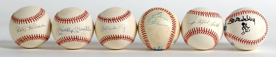 - Large Collection of Signed (125+) Baseballs Including Mickey Mantle, Joe DiMaggio and Ted williams