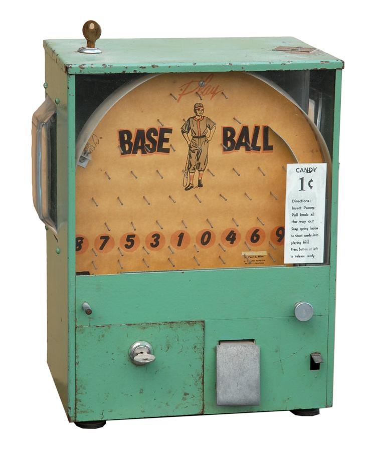 1950s Baseball Gumball Coin-Op