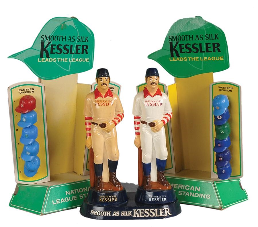 Kessler Whiskey Baseball Figurines and Store Displays