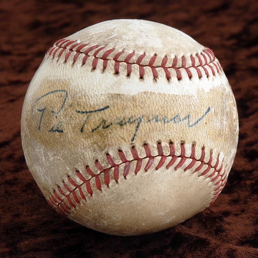 The Mike Brown Collection - Pie Traynor Single Signed Baseball