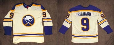 Hockey Sweaters - 1970's Jacques Richard Buffalo Sabres Game Worn Jersey