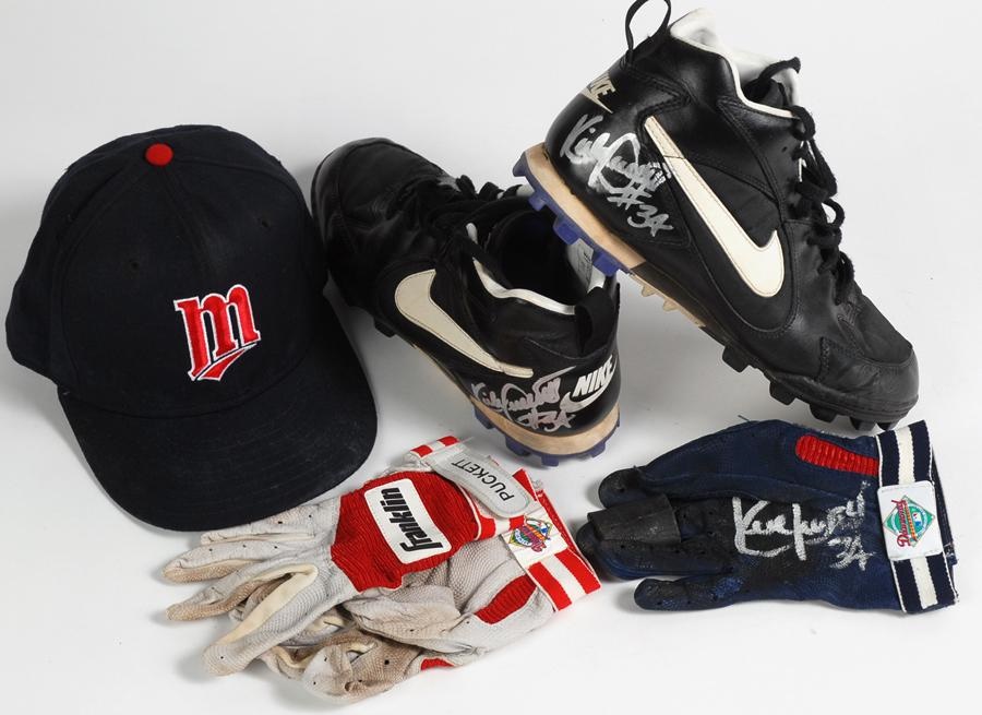 The Fred Budde Collection - Collection of Kirby Puckett Signed Game Used Equipment