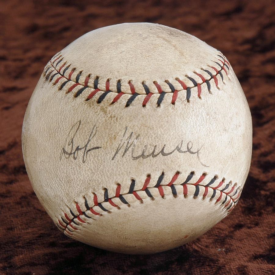 - Vintage Signed Bob Muesel Baseball