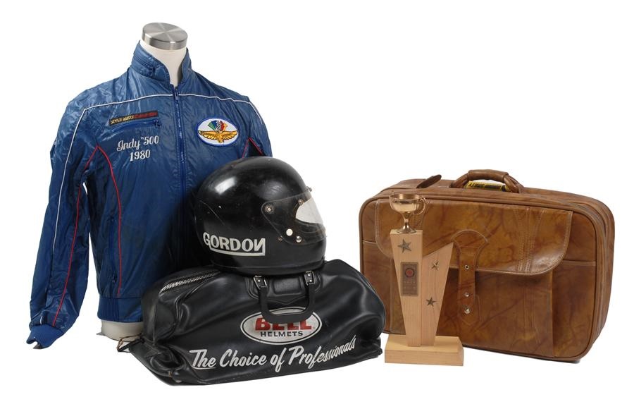 - Gordon Smiley Racing Memorabilia Including Helmet and Indy 500 Jacket