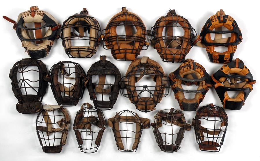 - Collection of 16 Catcher's Masks