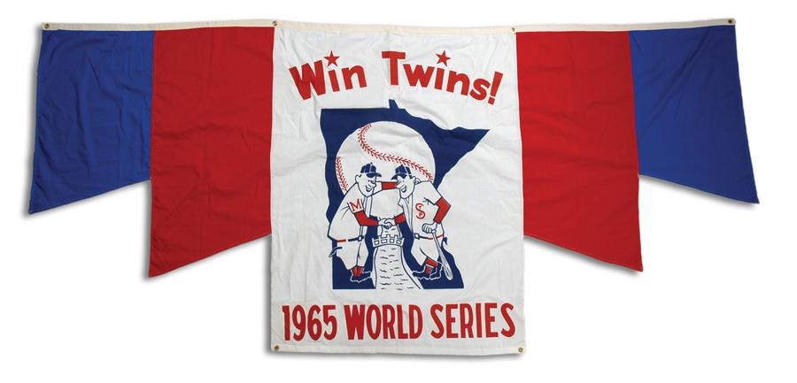 1965 Minnesota Twins World Series Stadium Bunting