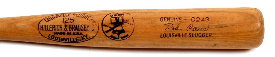 - 1976 Rod Carew Bicentennial Game Used Bat