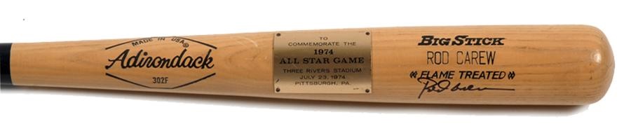 1974 Rod Carew Signed All Star Presentation Bat
