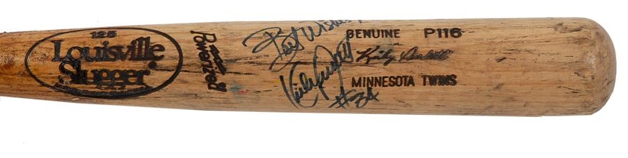 The Fred Budde Collection - 1991-95 Kirby Puckett Signed Game Used  Bat