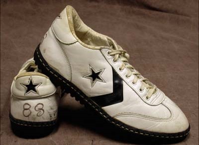Football - Lynn Swann Game Worn White Converse Turf Shoes
