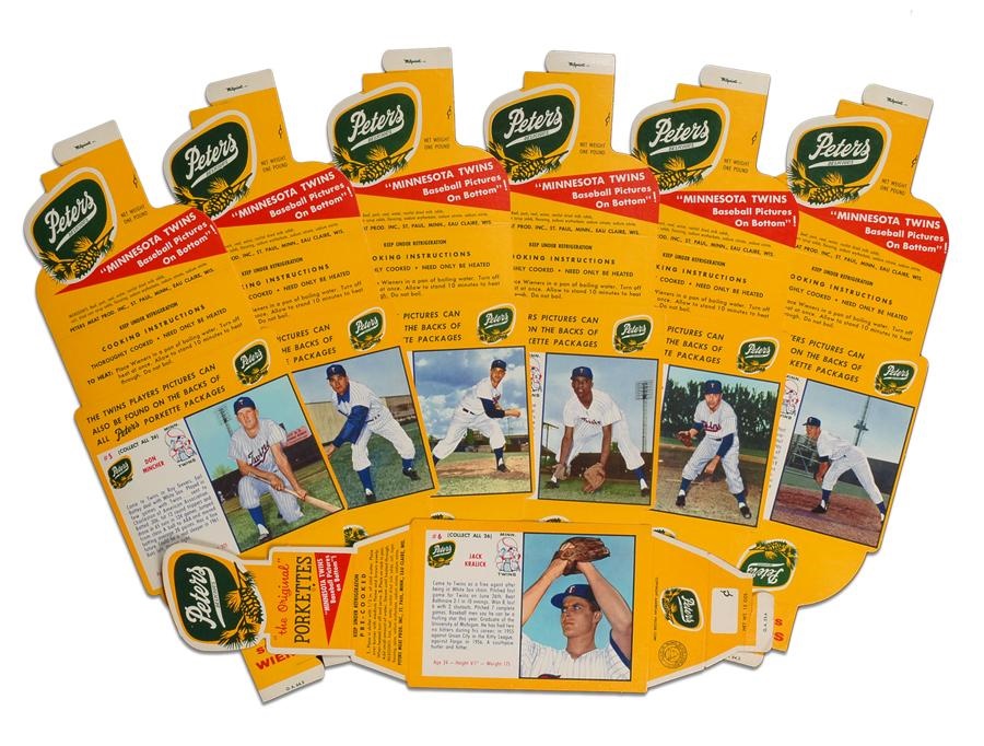 Complete 1961 Peters Meats Baseball Card Set - Full Package Uncut
