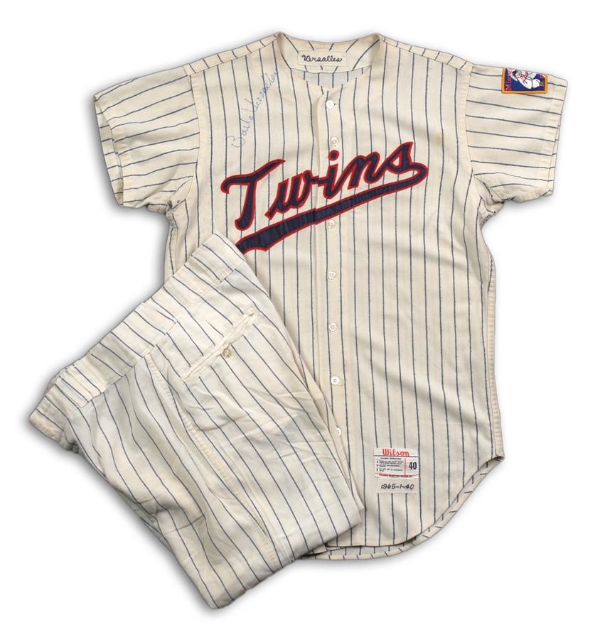 1965 Zoilo Versalles Autographed Minnesota Twins Game Used Jersey and Pants