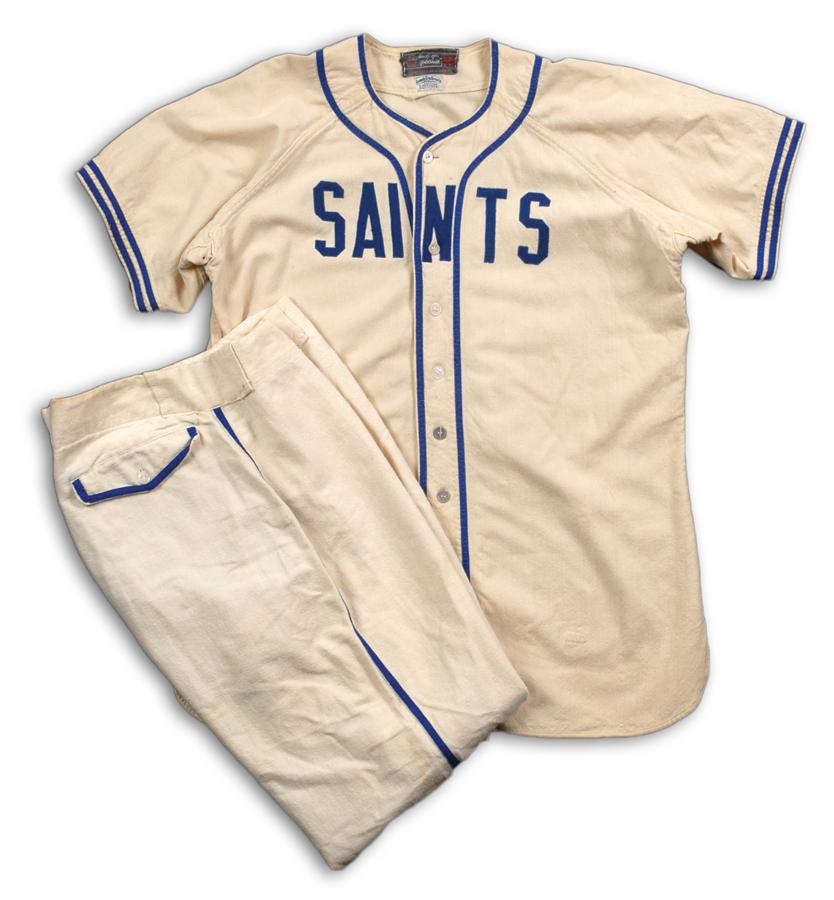 - 1947 St. Paul Saints Game Used Jersey with Pants