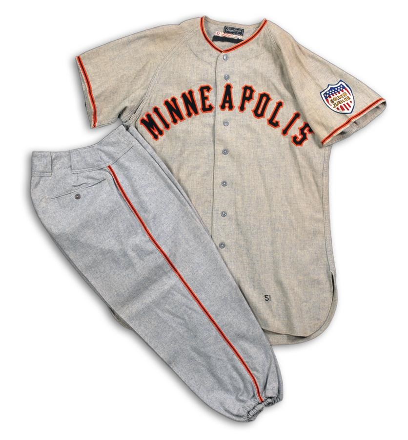 - 1951 Minneapolis Millers Game Used Jersey and Pants