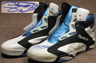 - Shaquille O'Neal's First Game Worn Sneakers