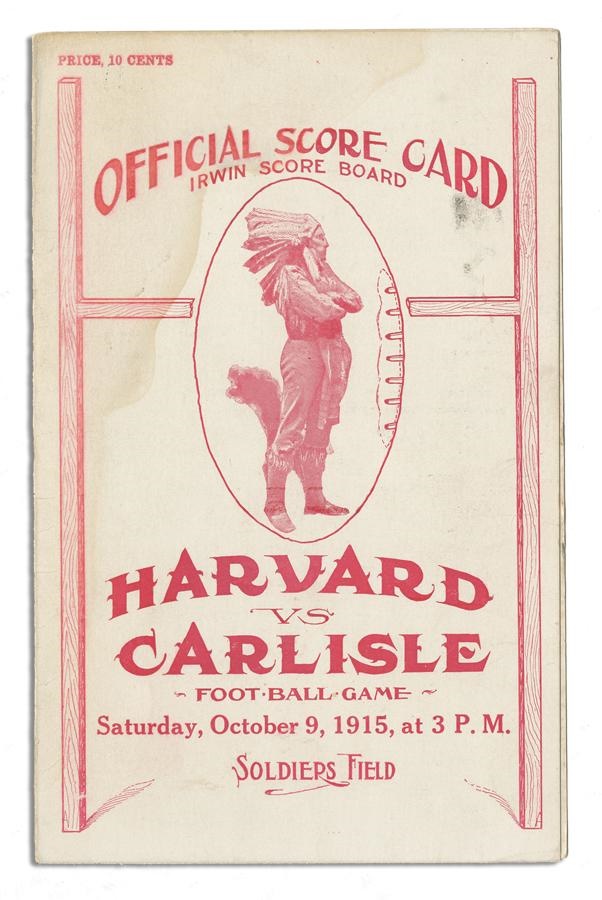 The Bob Wysocki Collection - 1915 Harvard-Carlisle Football Game Program