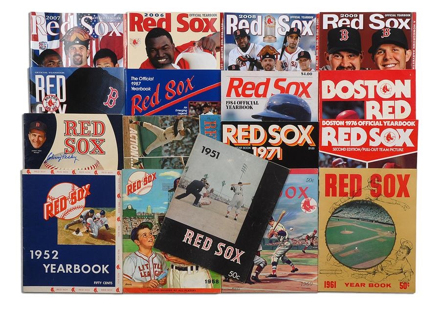 - Near-Complete Run of Boston Red Sox Yearbooks (1951-2009)