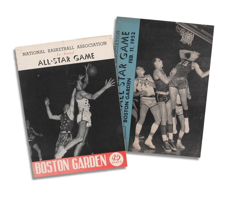 The Bob Wysocki Collection - 1951 and 1952 NBA All Star Game Programs at Boston Garden