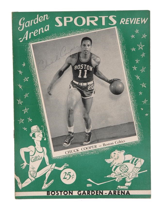 The Bob Wysocki Collection - Chuck Cooper Vintage Signed 1951-52 Celtics Program