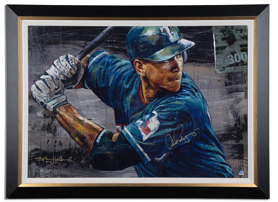 Baseball Memorabilia - Alex Rodriguez Autographed Limited Edition Stephen Holland Giclee #19/20