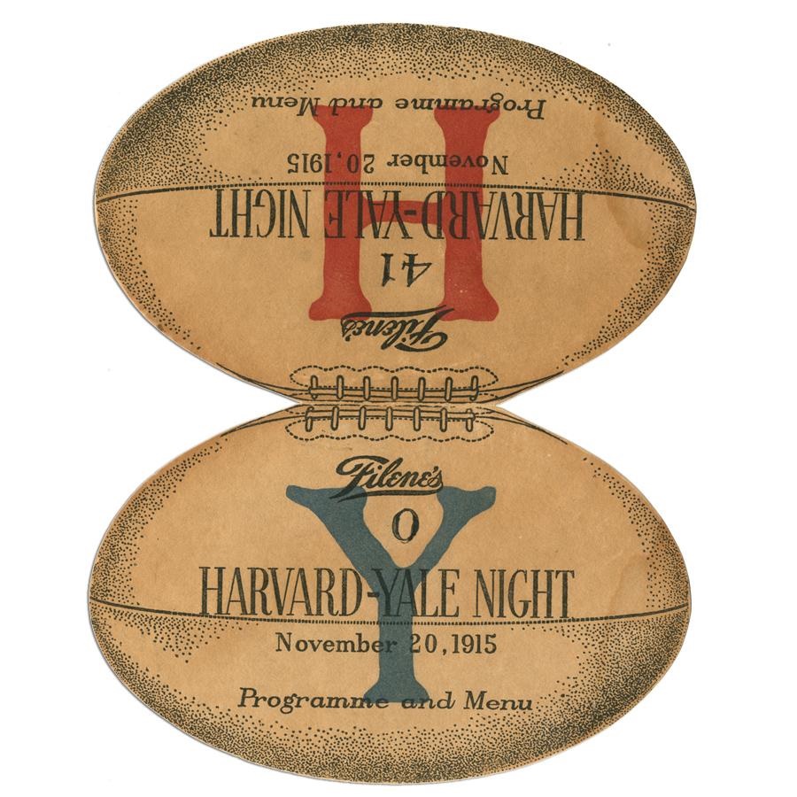 - 1915 Harvard-Yale Dinner Program