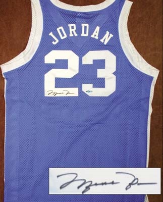Basketball - Michael Jordan UDA Signed U.N.C. Jersey