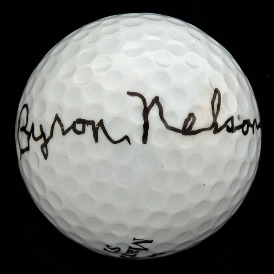 - Sarazen and Nelson Signed Golf Balls with Hogan Signed Photo