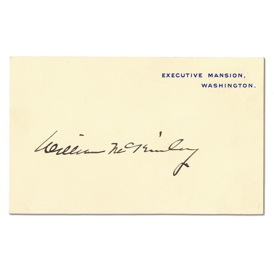 - William McKinley Signed White House Card