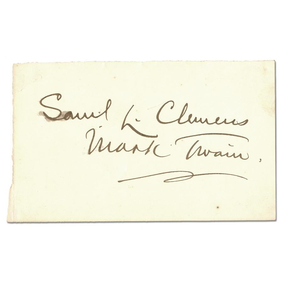 The R.T. Collection - Samuel Clemens / Mark Twain Signature