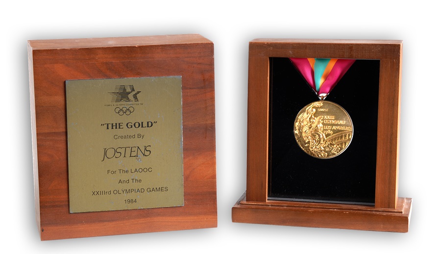 - 1984 Olympics Gold Medal Display in Original Case