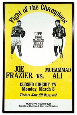1971 Ali vs. Frazier Closed Circuit TV Poster (14x22" framed)