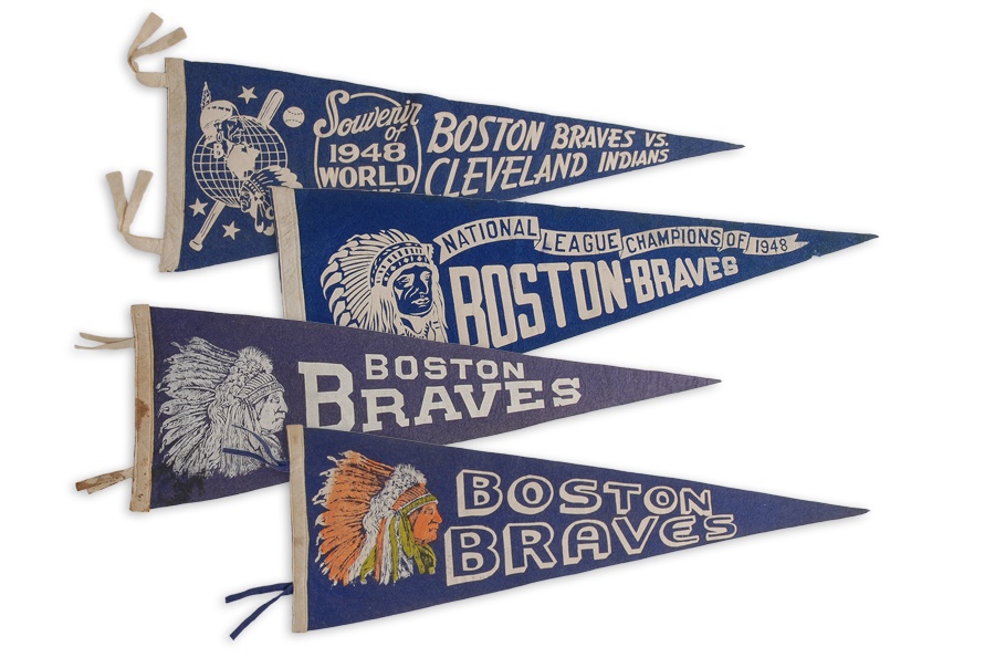 Baseball Memorabilia - Rare Boston Braves Pennants (4)