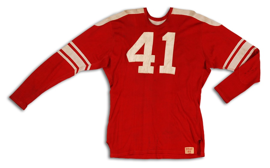 - 1956 East-West Football Jersey Worn by Terry Barr