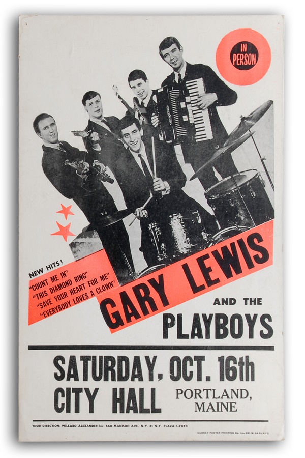 Fabulous 1965 Gary Lewis & The Playboys Poster