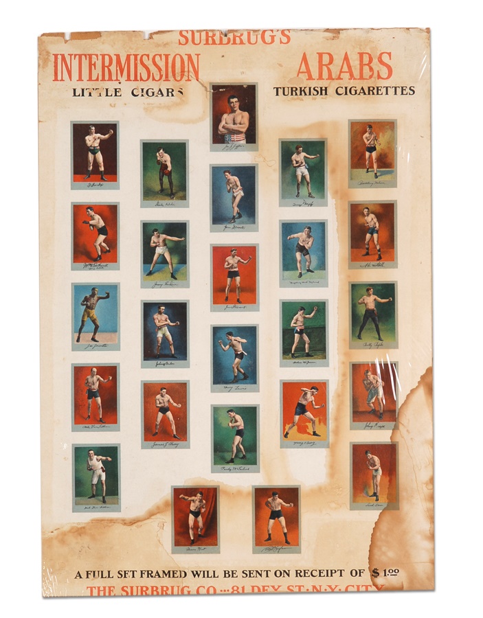 Sports and Non Sports Cards - T225 Prizefighter Boxing Cards Cardboard Advertising “Banner”