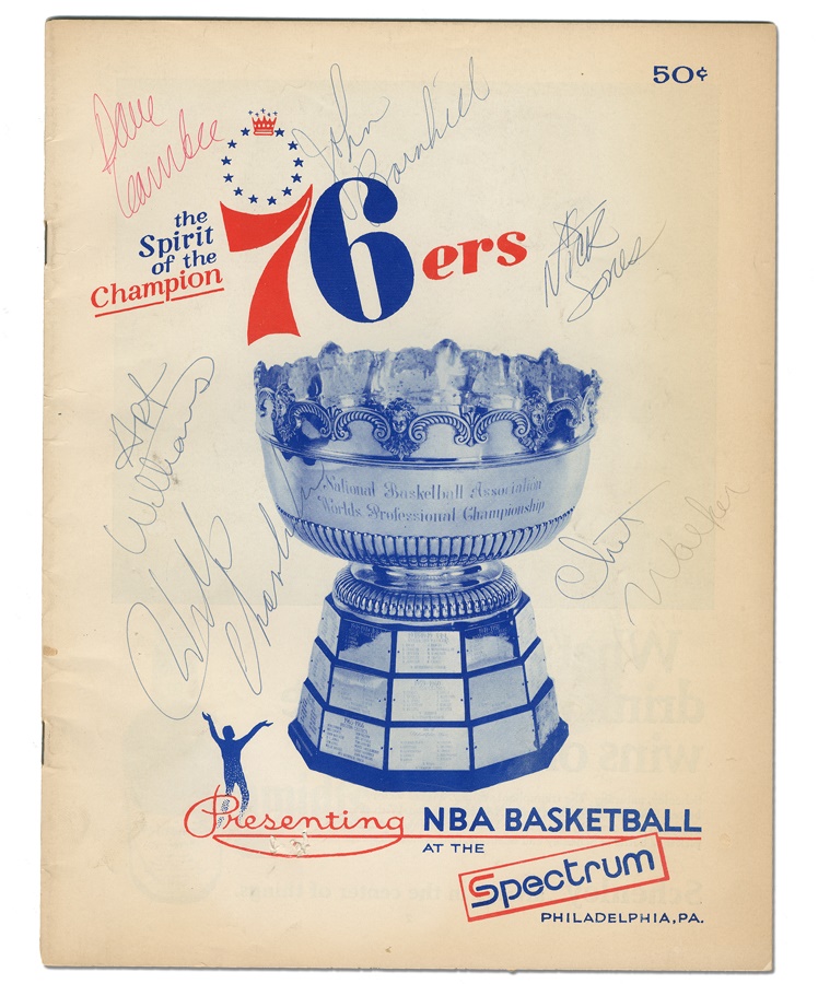 - 1967-68 World Champion Philadelphia 76ers Signed Program