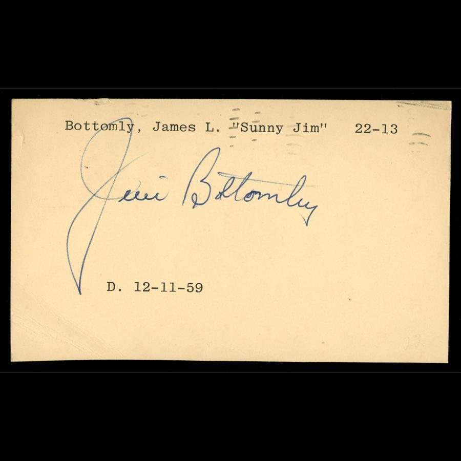 The R.T. Collection - Jim Bottomley Signed Government Postcard