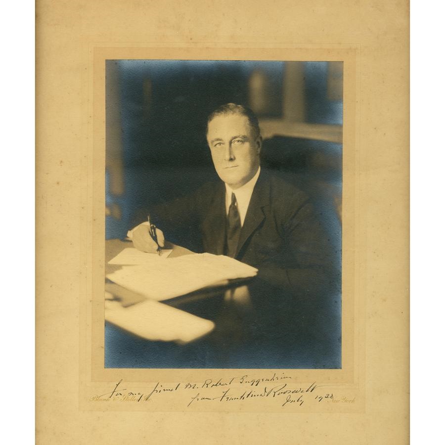 - 1930 Franklin Roosevelt Signed Photo