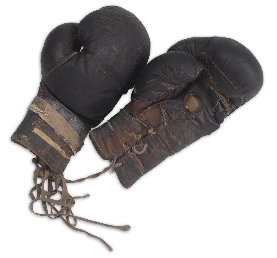 Sonny Liston Gloves Worn in Training